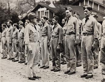 (NEW DEAL PROGRAMS: CCC BOYS) A group of 10 photographs depicting the Civilian Conservation Corps.